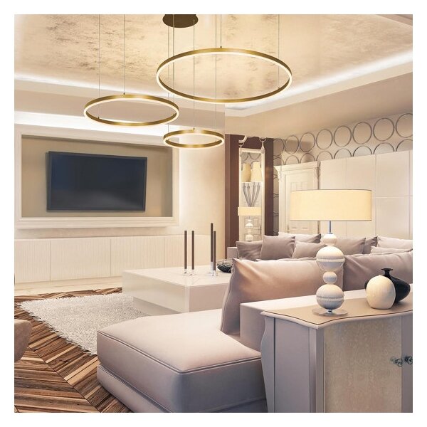 Zambelis 1956 - LED Luster na lanku LED/136W/230V zlatá