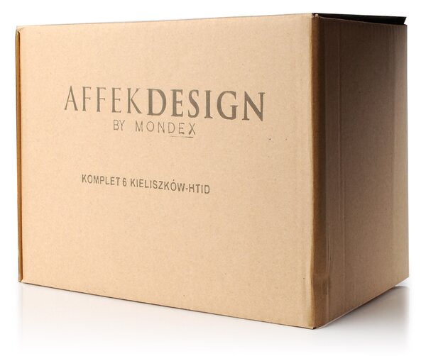 Affekdesign Súprava 6 ks pohárov ELISE 180 ml číra/tyrkysová