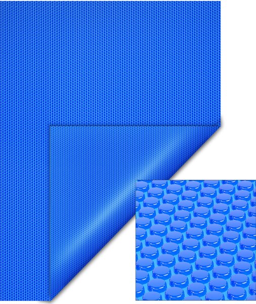 Solárna plachta na bazén Wiltec 5 x 8 m, modrá, ohrev bazéna z PE fólie s hrúbkou 120 µ, krycia plachta na bazén solárna plachta obdniková