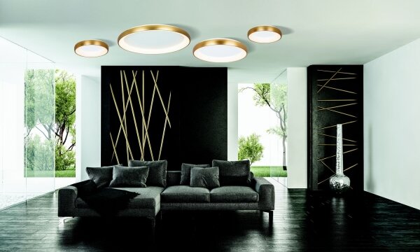 Zambelis 2042 - LED Stmievateľné stropné svietidlo LED/30W/230V pr. 40 cm zlatá