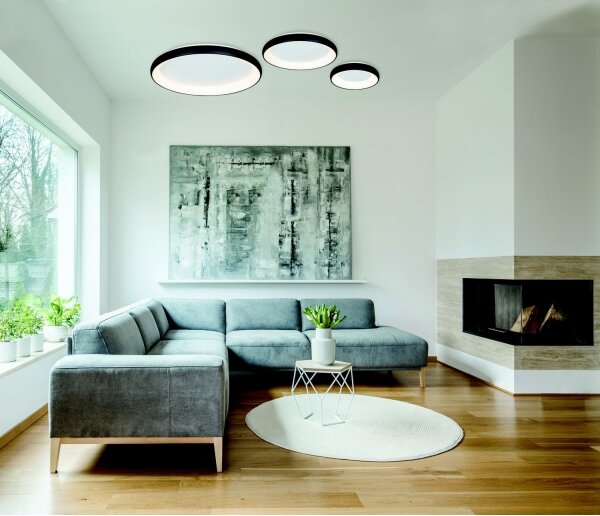 Zambelis 2048 - LED Stmievateľné stropné svietidlo LED/50W/230V pr. 60 cm čierna