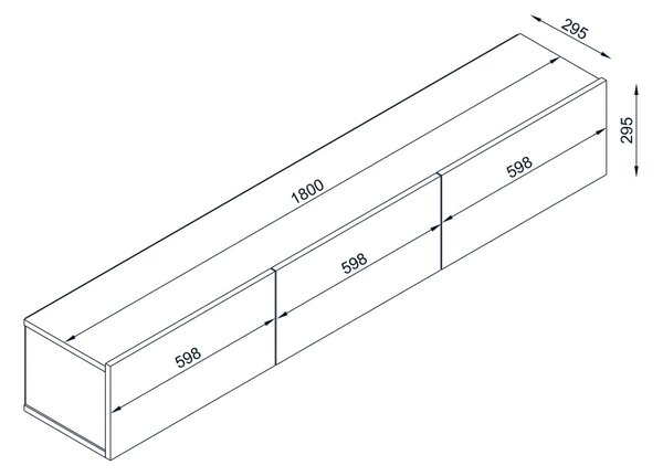 DOMEL TV stolík, biely s LED