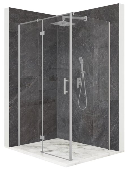 Sprchový kút 100x80cm otoné dvere chróm 6mm ESG sklo + povrchová úprava