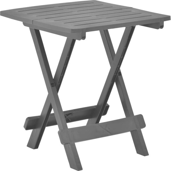Maison Exclusive - Skladací záhradný stôl antracitová farba 45x43x50 cm plast
