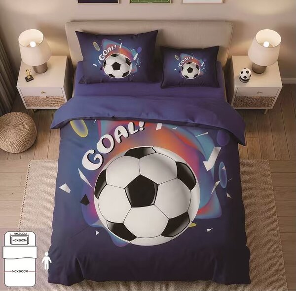 Sendia Textil GOAL ! - 140x200 cm | 3-dielna súprava Obsah balenia: Štandardný rozmer 1x 140x200 + 1x 70x90 +1x 40x50