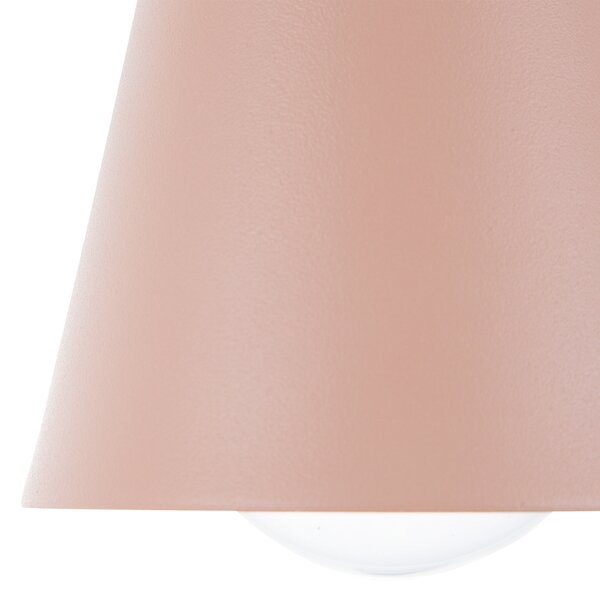 Stropná lampa ružová kovová kužeľové tienidlo 168 cm závesné svietidlo retro vintage
