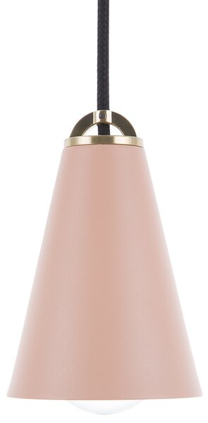 Stropná lampa ružová kovová kužeľové tienidlo 168 cm závesné svietidlo retro vintage
