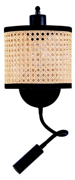 Zambelis 20355 - LED Nástenná lampa 1xE27/40W + LED/3W/230V ratan