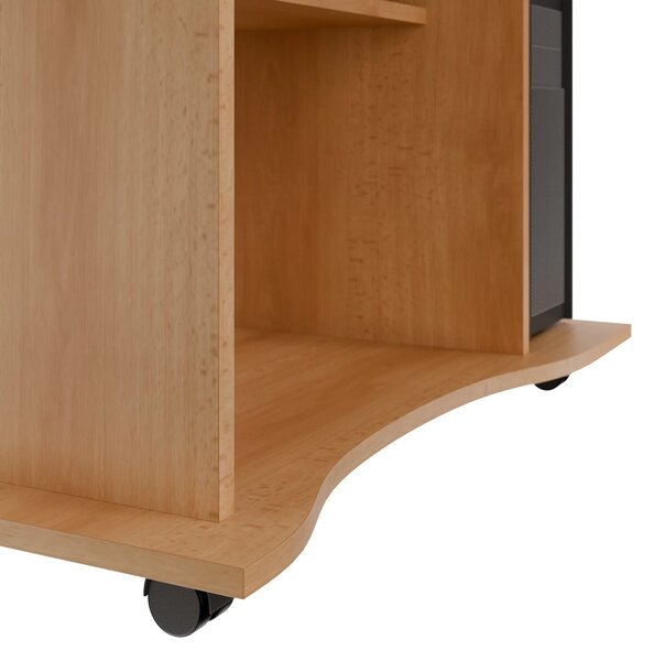 Praktický PC stôl s výsuvnou doskou NEJBY LYLE, buk