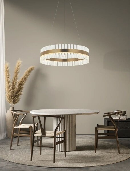 Zambelis 22039 - LED Stmievateľný luster na lanku LED/56W/230V zlatá