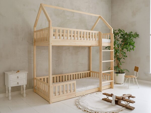 Poschodová posteľ Bianco 90x200 - prírodná