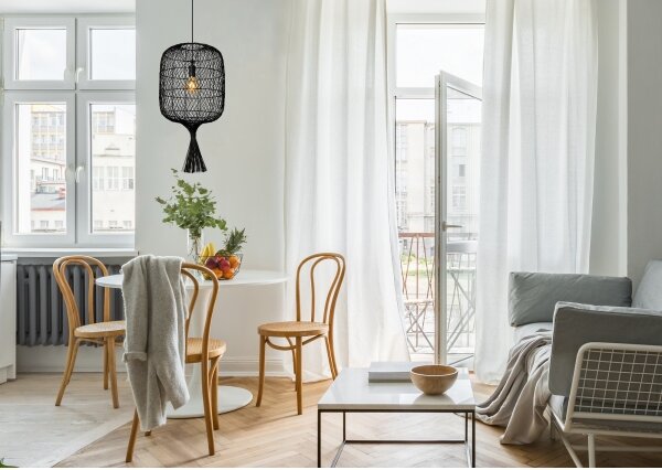 Lucide 03436/40/30 - Luster na lanku GARVE 1xE27/40W/230V čierna