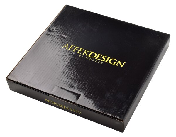 Affekdesign Súprava dezertných tanierov DIAMENT BLACK čierna