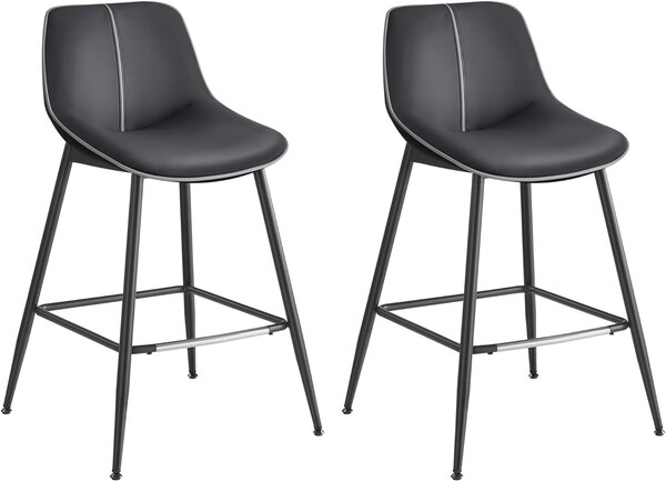 SONGMICS Súprava dvoch barových stoličiek VASAGLE PLACES II 98,5 cm čierna
