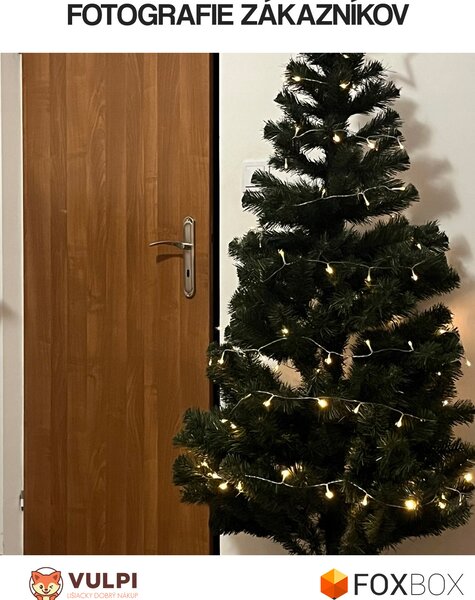 FoxBox Umelý vianočný stromček jedľa 180 cm – hustý zelený vianočný stromček s realistickým ihličím