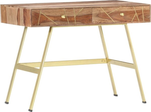 Maison Exclusive – písací stôl so zásuvkami 100 x 55 x 75 cm z masívneho akátového dreva
