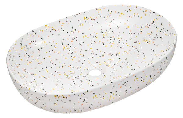 Comad Závesná skrinka Ikonická s doskou a umývadlom 60 cm ružová/biela