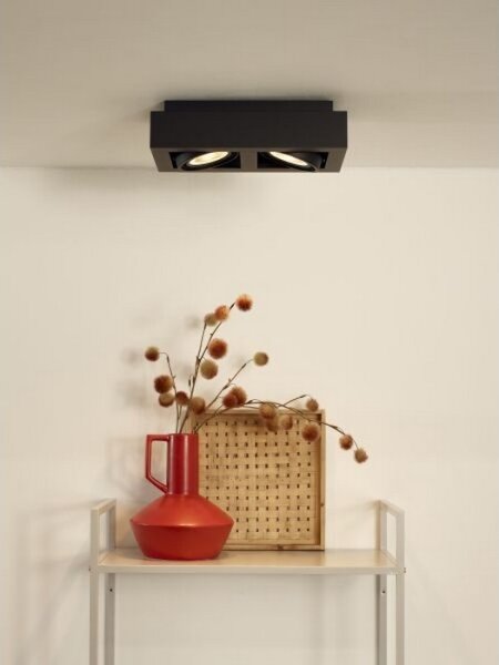 Lucide 09120/24/30 - LED Stmievateľné bodové svietidlo ZEFIX 2xGU10/12W/230V čierna