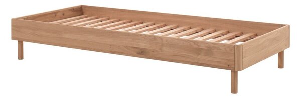 Jednolôžková posteľ z dubového dreva bez čela s roštom 90x200 cm v prírodnej farbe Forrest – Vipack