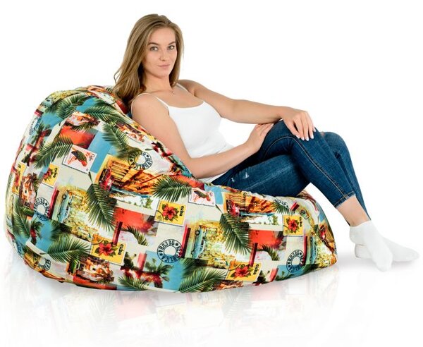 INTERMEDIC Sedací vak Bag Sako Cuba – 300 L, polyester, motív Kuba Veľkosť: XL