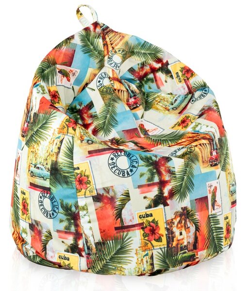 INTERMEDIC Sedací vak Bag Sako Cuba – 300 L, polyester, motív Kuba Veľkosť: XL