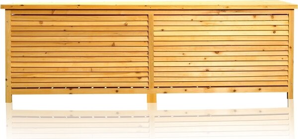 Melko box na vankúše hnedý truhlica na vankúše 170 cm záhradný box úložný box drevo
