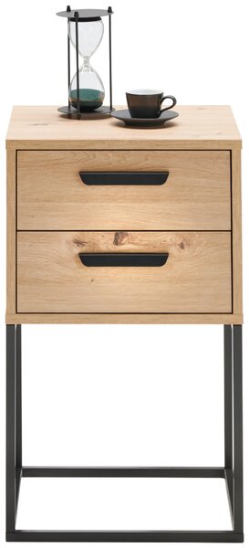 NOČNÝ STOLÍK, čierna, dub artisan, 40/65/38,5 cm Carryhome - Spálňové sety