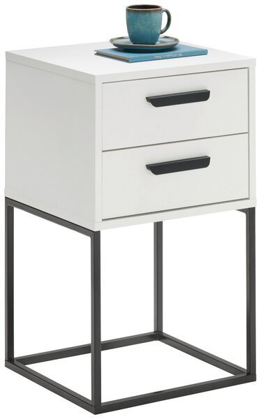 NOČNÝ STOLÍK, čierna, biela, 40/65/38,5 cm Carryhome - Spálňové sety