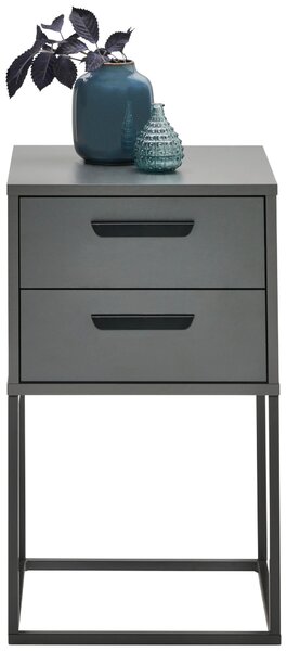 NOČNÝ STOLÍK, antracitová, čierna, 40/65/38,5 cm Carryhome - Spálňové sety