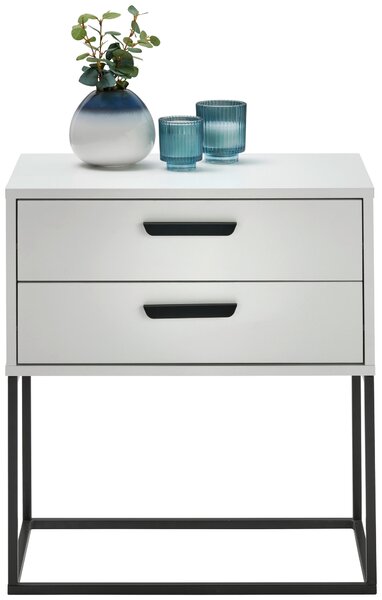 NOČNÝ STOLÍK, čierna, biela, 60/65/38,5 cm Carryhome - Spálňové sety