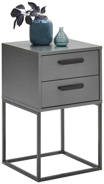 NOČNÝ STOLÍK, antracitová, čierna, 40/65/38,5 cm Carryhome - Spálňové sety