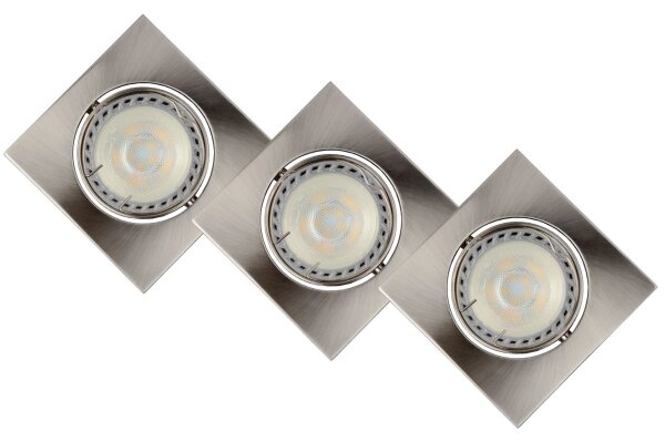 Lucide 11002/15/12 - SADA 3x LED podhľadové svietidlo FOCUS 1xGU10/5W/230V chróm
