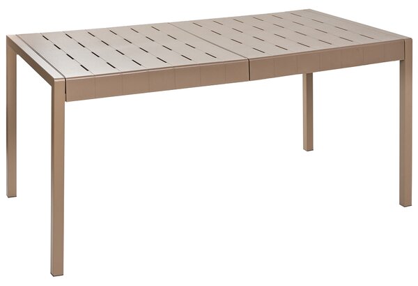 Záhradný jedálenský stôl hnedý syntetický materiál 4 až 6-miestny odolný voči poveternostným vplyvom terasa