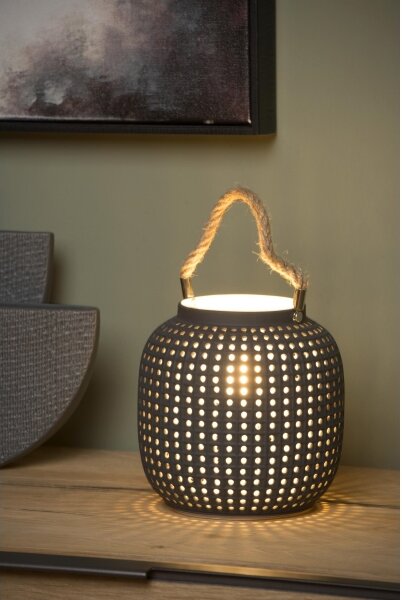 Lucide 13525/01/36 - Stolná lampa SAFIYA 1xE14/25W/230V antracit