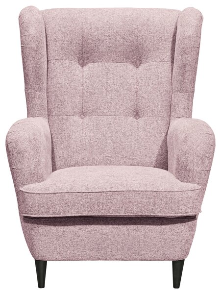 KRESLO UŠIAK, textil, kompozitné drevo, svetloružová MID.YOU - Online Only obývacie izby, Online Only