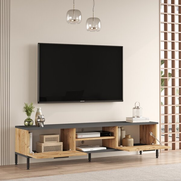 Kalune Design Súprava nábytku do obývacej izby RI6 borovica Atlantic/antracit