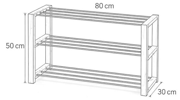 Botník Molinet XL, prírodné drevo