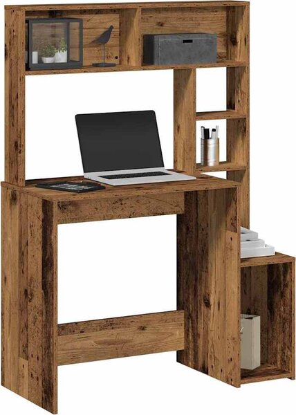 Maison Exclusive – písací stôl s policou v štýle starého dreva 100 x 45 x 140 cm drevený materiál