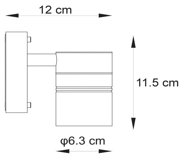 Lucide 14867/05/30 - LED Vonkajšie nástenné svietidlo ARNE-LED 1xGU10/5W/230V