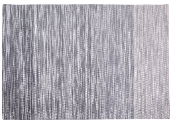 Koberec sivý vlna a polyester 160 x 230 cm ručne tkaný pruhovaný vzor moderný dizajn