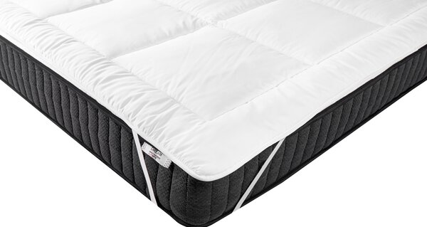 Ochranná podložka na matrac z mikrovlákna biela 180 x 200 cm vrchný topper hrúbka 4 cm