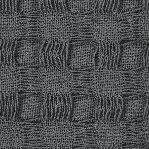 Prikrývka na posteľ tmavosivá bavlnená 150 x 200 cm deka so strapcami klasický dizajn spálňa