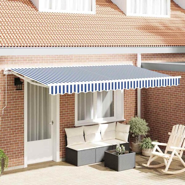 Maison Exclusive – Rám markízy, modro-biely, 350 x 200 cm