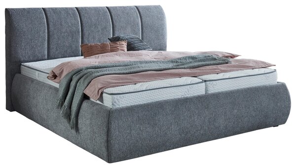 ČALÚNENÁ POSTEĽ, 180/200 cm, strieborná Carryhome - Online Only spálne, Online Only