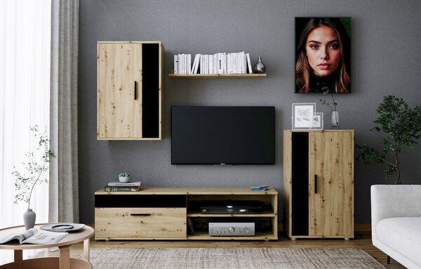 HALMAR Súprava obývacieho nábytku Benson dub artisan/čierna