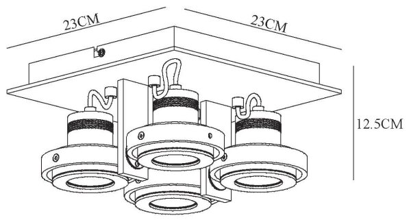 Lucide 17906/21/31 - LED Stmievateľné bodové svietidlo LANDA 4xGU10/5W/230V biela