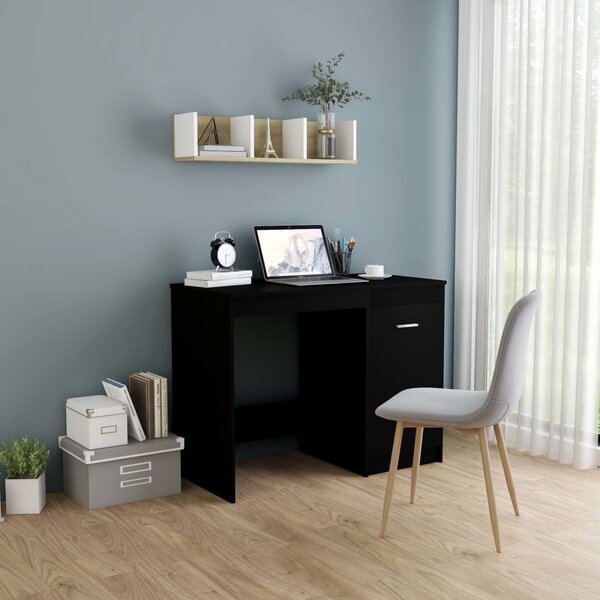 Maison Exclusive - písací stôl čierny 100x50x76 cm drevený materiál
