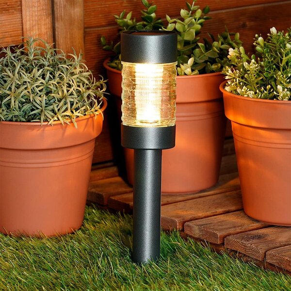 Solárne LED záhradné svietidlo, vstavané, 27 cm