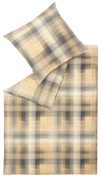 OBOJSTRANNÁ POSTEĽNÁ BIELIZEŇ, flanel, krémová, čierna, béžová, Esprit - Online Only bytové doplnky, Online Only