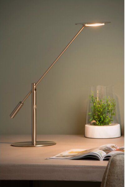 Lucide 19666/09/12 - LED Stmievateľná stolná lampa ANSELMO LED/9W/230V chróm